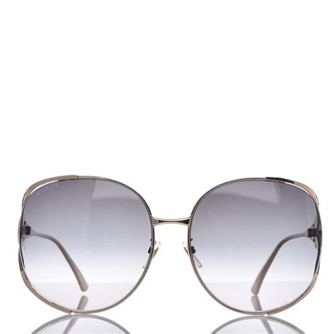 gucci round-frame gold-tone optical glasses|Gucci oversized round frame.